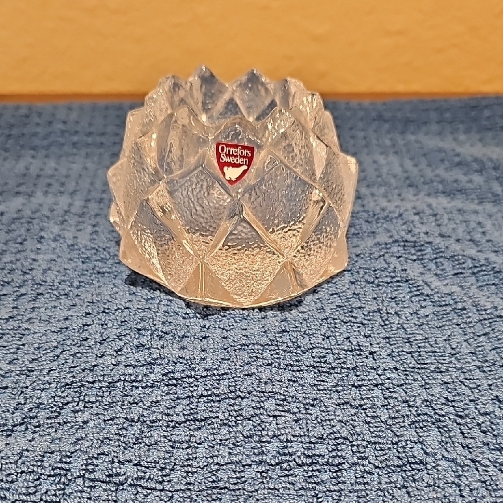 VTG Orrefors Sweden Crystal Votive/tealight Holder